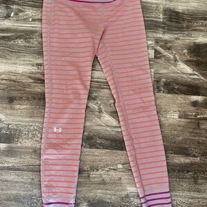 Under Armour Kids Leggings - Gray and Pink Stripes
